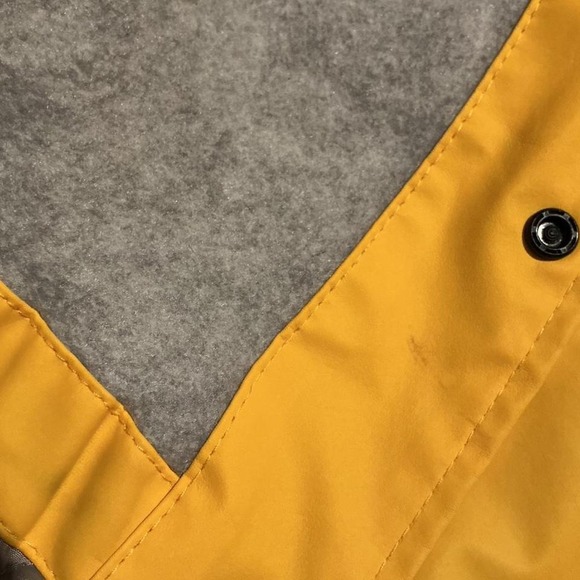 Yellow and black firefighter raincoat with hood #kidcore #rave - Picture 5 of 7